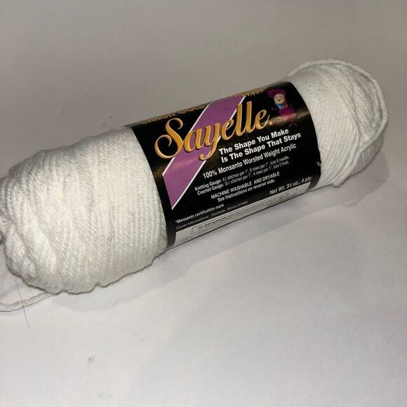 Sayelle yarn vintage 1001 white 4ply 4oz - Picture 1 of 6